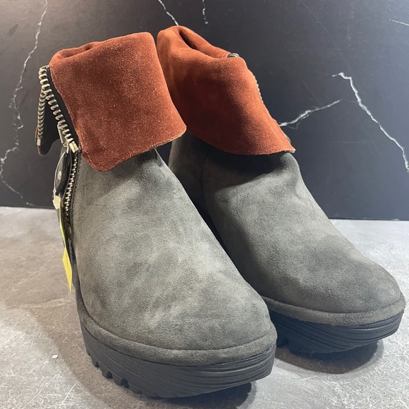 Fly London Yex Fly Suede Foldover Wedge 